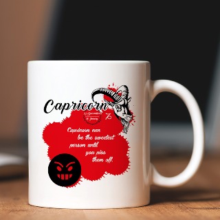 Capricorn Mug with Custom Message buy at ThingsEngraved Canada