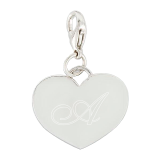 Charm Heart Silver with Engravings