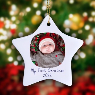 Personalized Ceramic Ornament  - Star Shaped buy at ThingsEngraved Canada