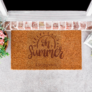 Oh Summer Welcome Mat buy at ThingsEngraved Canada