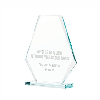 Best Boss Ever Glass Award buy at ThingsEngraved Canada