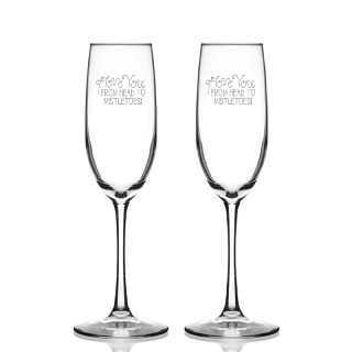 Christmas Champagne Flute - Set of 2 buy at ThingsEngraved Canada