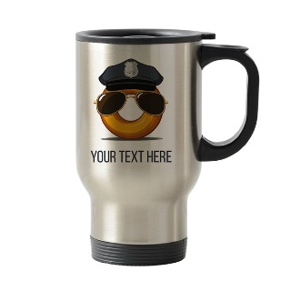 Personalized Travel Mug Police Donut