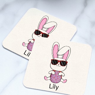 Cool Easter Bunny Coaster 1 buy at ThingsEngraved Canada