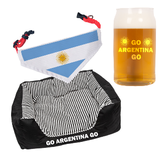 Go Argentina Go Pet Pack with Beer Glass buy at ThingsEngraved Canada