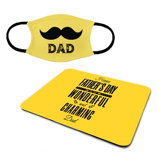 Father's Day Gift Set - Face Mask and a Mouse Pad