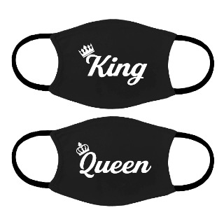 Set of Custom Masks for Couple King and Queen buy at ThingsEngraved Canada