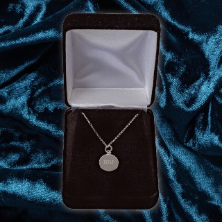 Custom Engraved Silver Round Pendant Necklace buy at ThingsEngraved Canada
