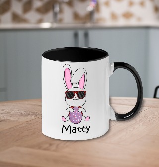 Easter Bunny Ceramic Mug 11oz 1 Black Handle