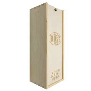 Best Boss Ever Wood Wine Box buy at ThingsEngraved Canada