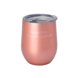 Engraved Swig - 12oz Stemless Wine Cup - Rose Gold buy at ThingsEngraved Canada