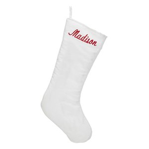 Personalized Christmas Stockings - Chic White buy at ThingsEngraved Canada