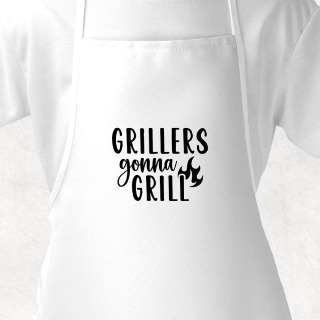 Grillers Gonna Grill White Adult Apron