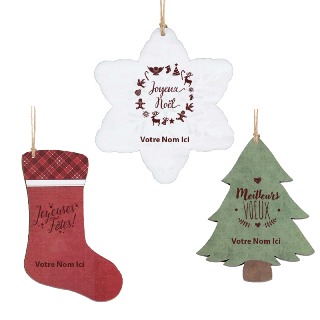 Christmas Ornaments - Set of 3 buy at ThingsEngraved Canada