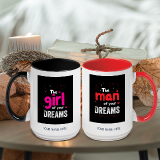 Dream Girl Dream Man Mug Set