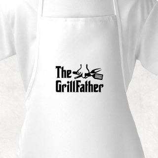 The Grillfather White Adult Apron buy at ThingsEngraved Canada