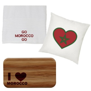 Go Morocco Go Towel, Pillow, and Cutting Board Set buy at ThingsEngraved Canada