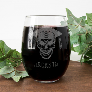 Grad Skull Stemless Wine Glass