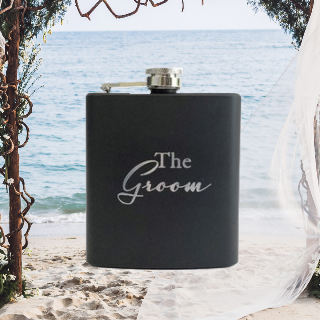 "The Groom" Flask with Custom Engraving