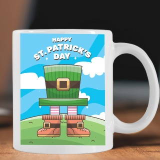 Happy St. Patrick's Day Leperchaun in a Hat Mug
