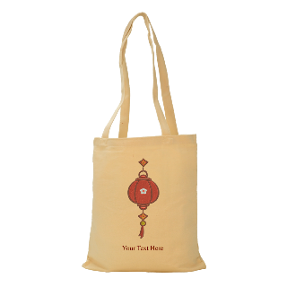 Chinese Lantern Tote Bag with Custom Embroidery buy at ThingsEngraved Canada