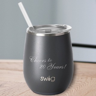 Swig Customized 14oz Wine Cup Matte Grey Finish buy at ThingsEngraved Canada