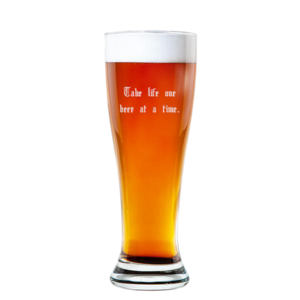Engraved Rounded Pilsner Glass 16oz buy at ThingsEngraved Canada