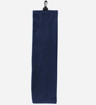 Serviette de golf à trois plis brodée - Bleu marine buy at ThingsEngraved Canada