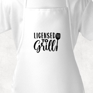 Licensed To Grill White Adult Apron