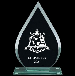 Custom Soccer Champion Award  7" x4.8" buy at ThingsEngraved Canada