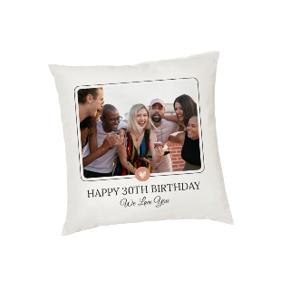 Custom Photo Cushion Cover Happy Birthday with Personalization buy at ThingsEngraved Canada