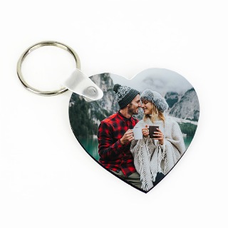 Heart custom photo keychain