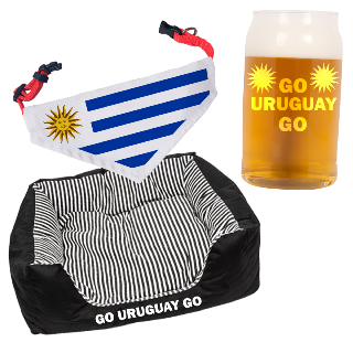 Go Uruguay Go Pet Pack with Beer Glass