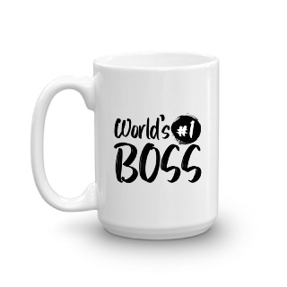 World's 1 Boss 15oz Ceramic Mug buy at ThingsEngraved Canada