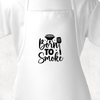 Born to Smoke White Adult Apron buy at ThingsEngraved Canada