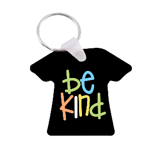 Custom Be Kind T-shirt Keyring buy at ThingsEngraved Canada