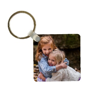 Square custom photo keychain