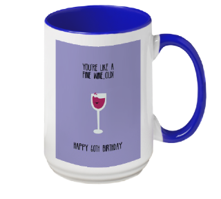 You're Old 60th Birthday Mug buy at ThingsEngraved Canada